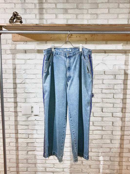 "UTILITY" Old Design Wide Denim Pants