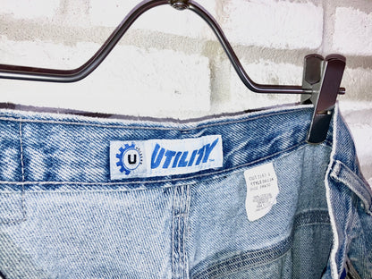 "UTILITY" Old Design Wide Denim Pants
