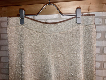 Old Gold Knit Wide Pants
