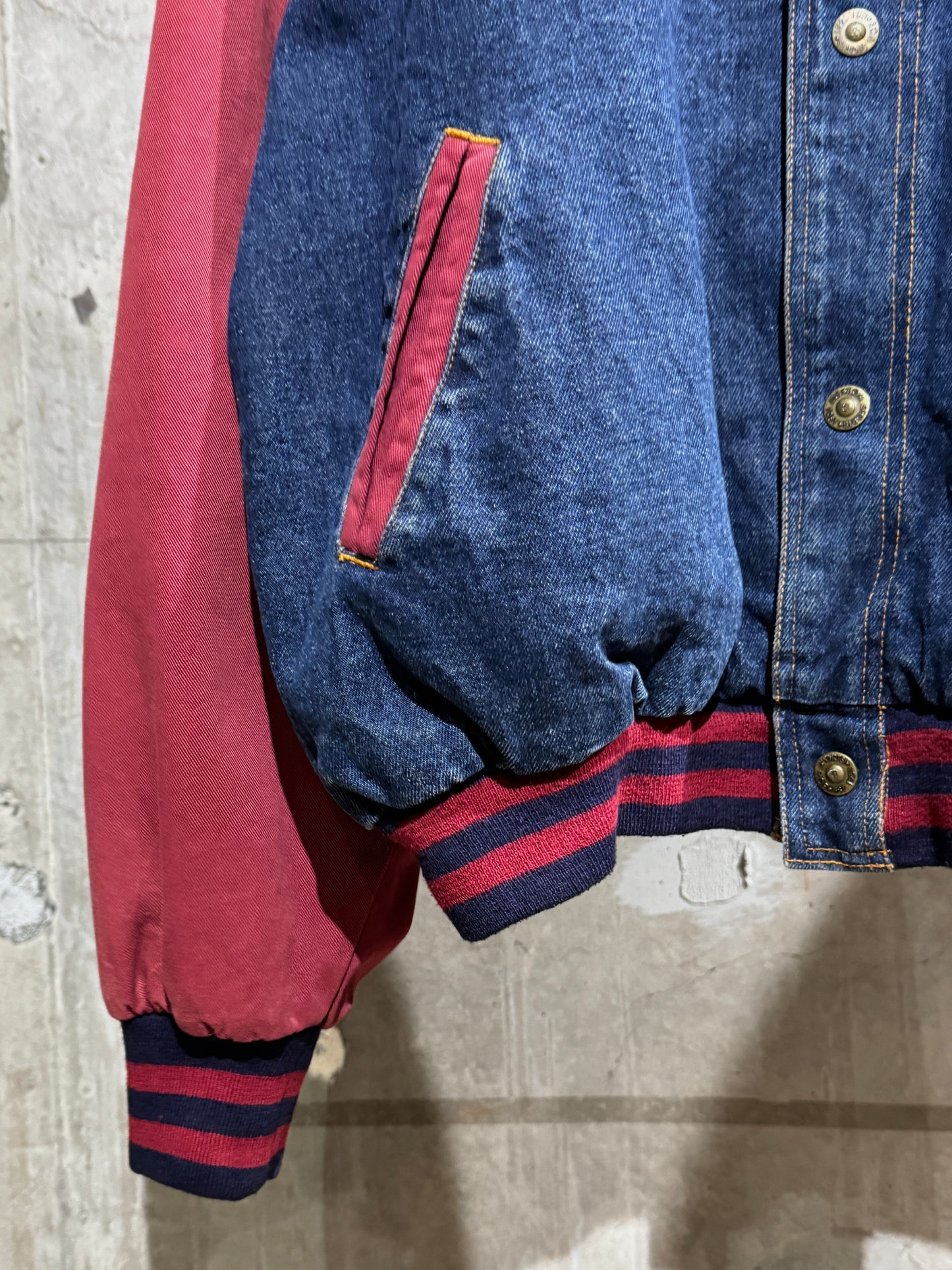 Vintage Denim Varsity Jacket