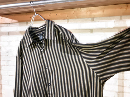 "claiborne" 00s Stripe Rayon Shirt