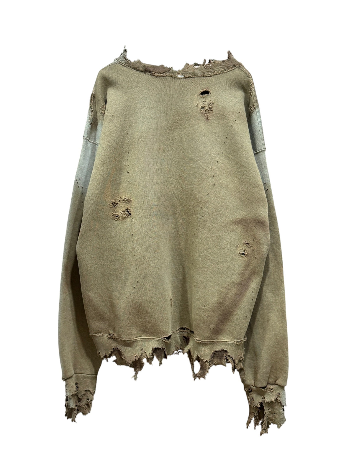 Old Bleach Washed Destroyed Sweatshirt