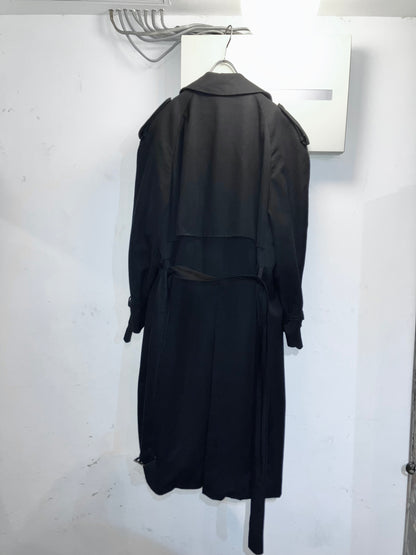 Vintage Wool Gabardine Trench Coat