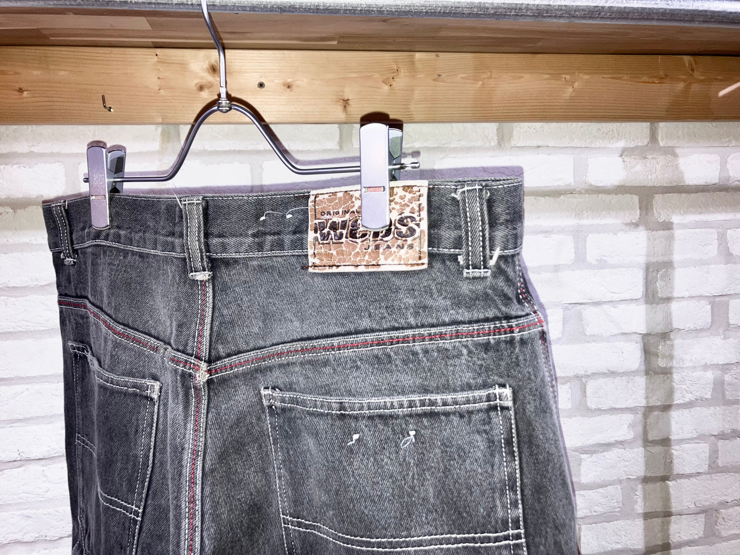 Old Denim Painter Wide Shorts