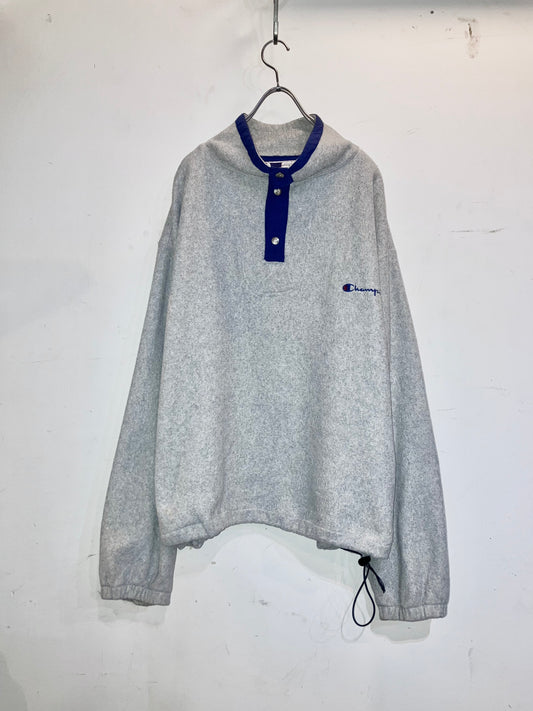 "Champion" Old Super Big Fleece Tops "Snap Tee Style"