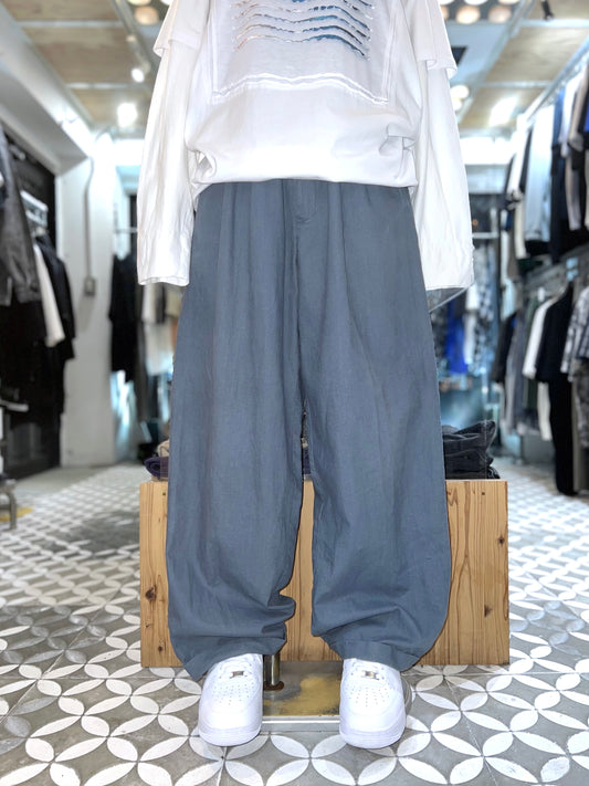 Old Linen mix Loose Wide Trousers