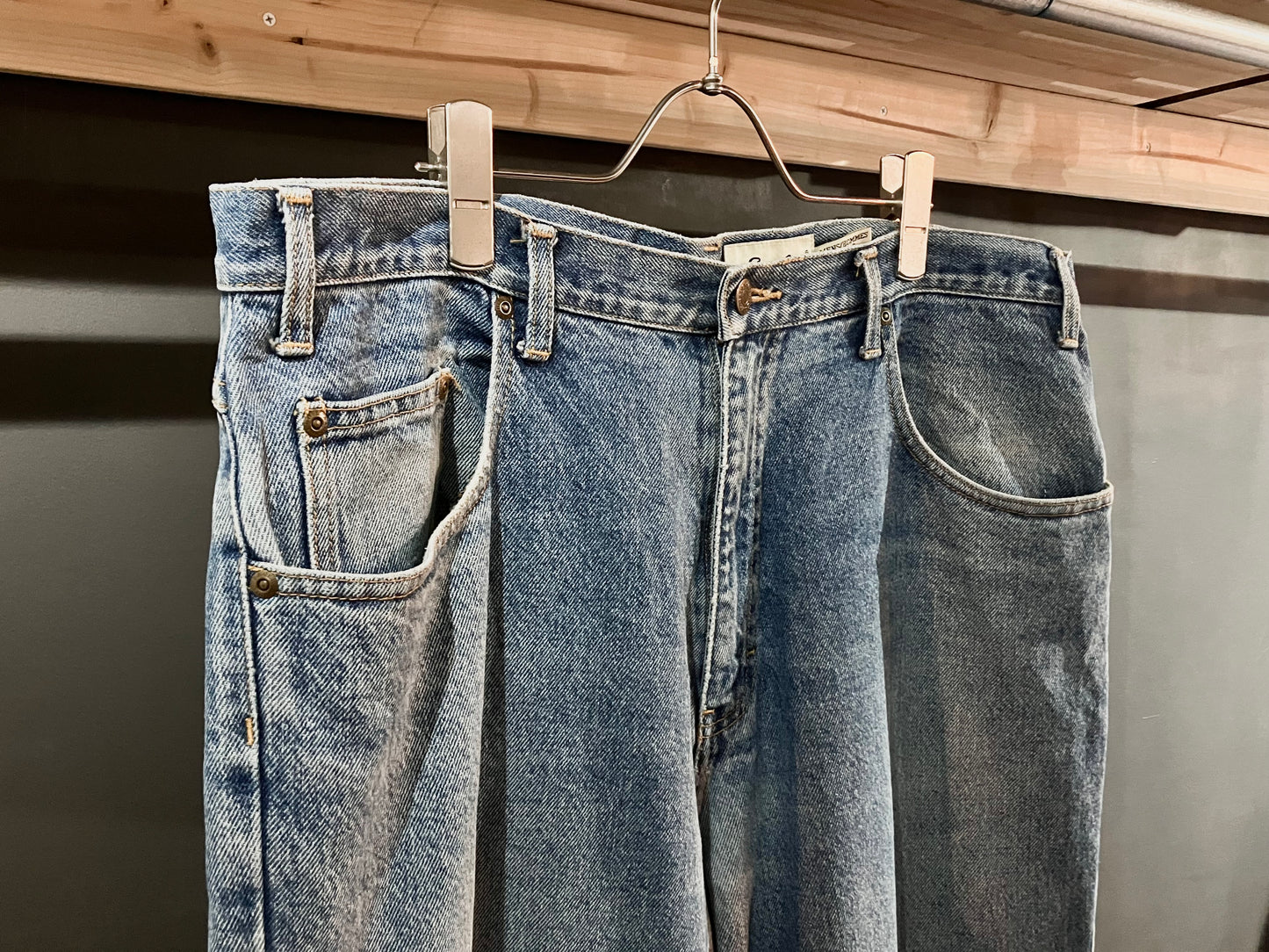 "Eddie Bauer" Old Wide Denim Pants