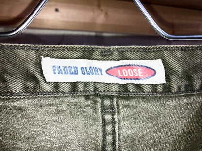Old Color Denim Wide Shorts