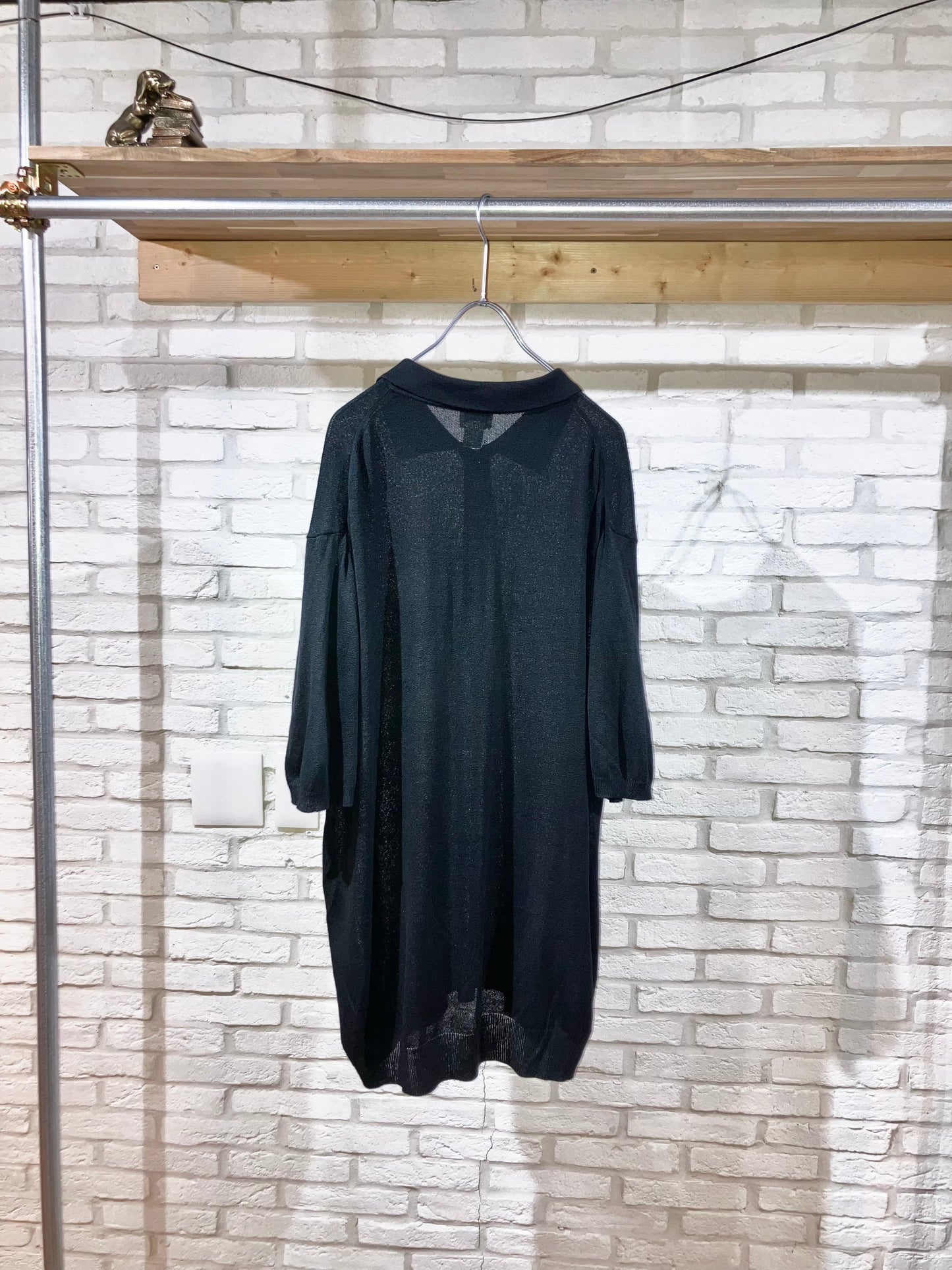 Old Oversized Summer Knit Polo Shirt