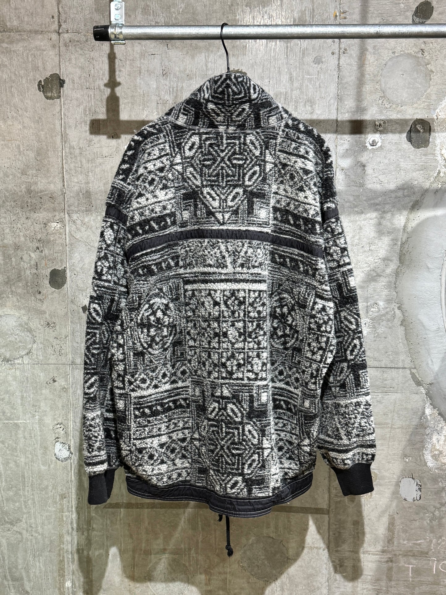 Luhta Sport Patchwork Pattern Boa Fleece Zip-up Jacket