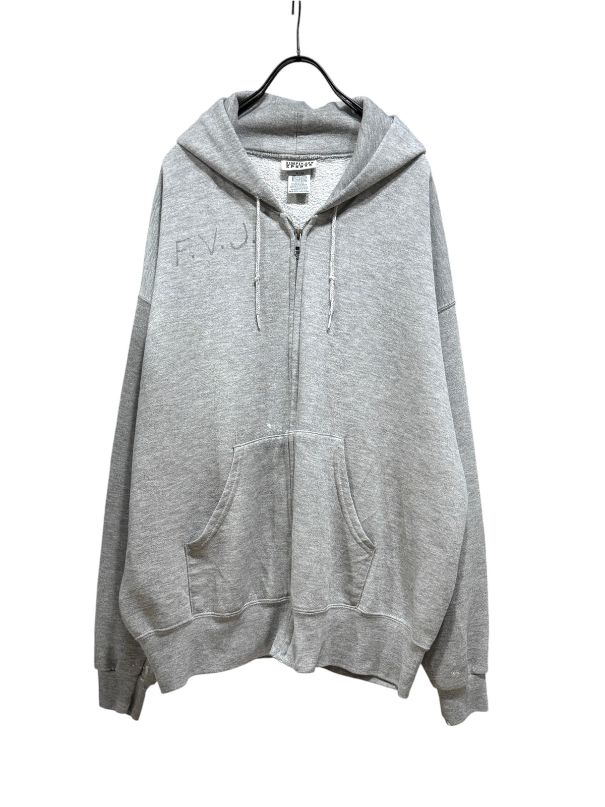 00s Custom Handwritten Zip-up Hoodie