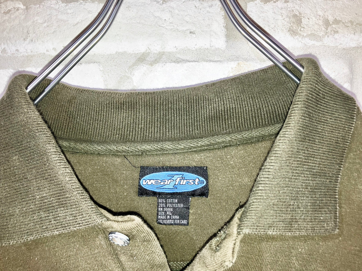 Old Oversized Design Sweat Polo Shirt