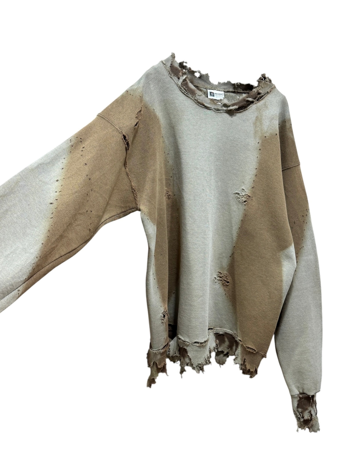 Old Bleach Washed Destroyed Sweatshirt