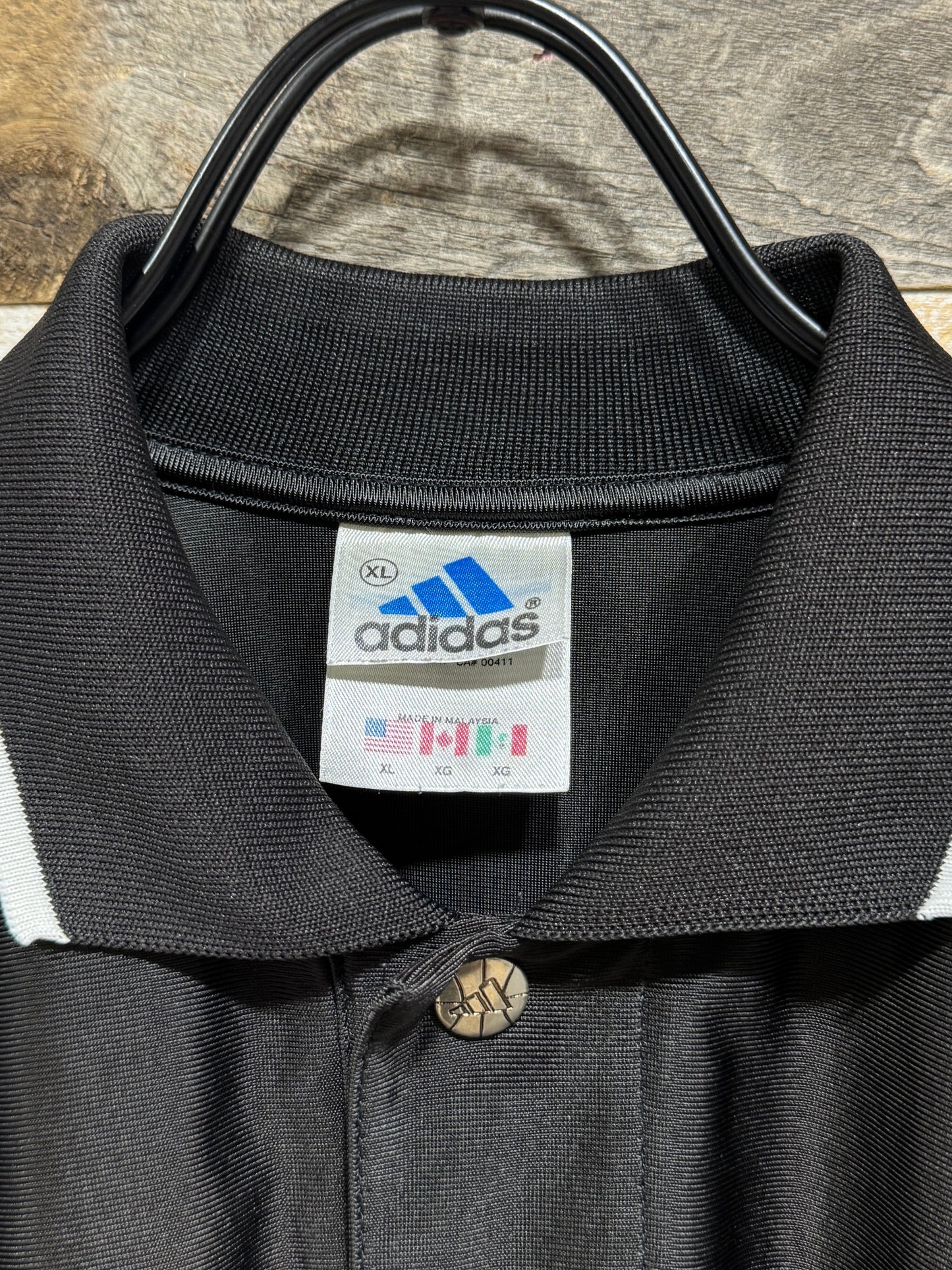 Old Adidas Side Snap Polo Shirt