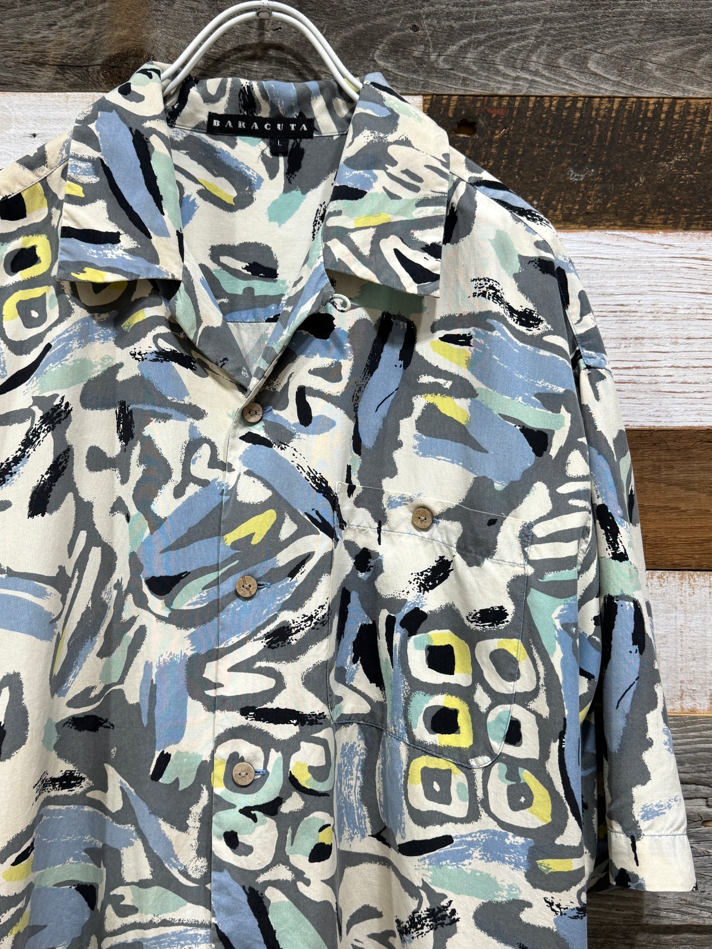 Silk Abstract Pattern SS Shirt