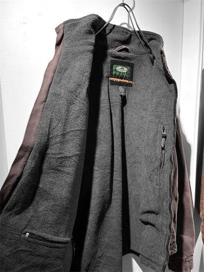 Washed duck work jacket