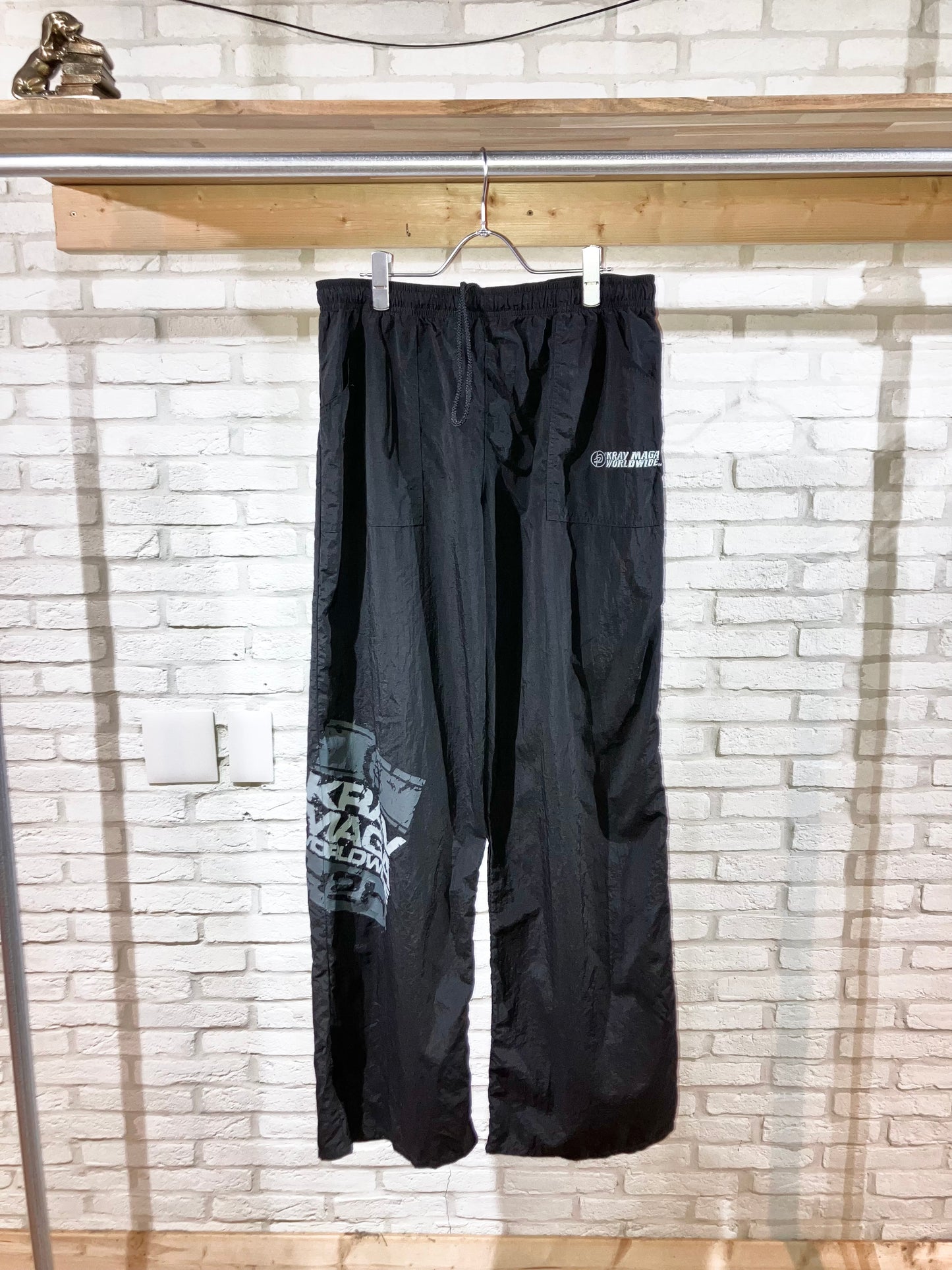 Old Printed Nylon Wide Pants