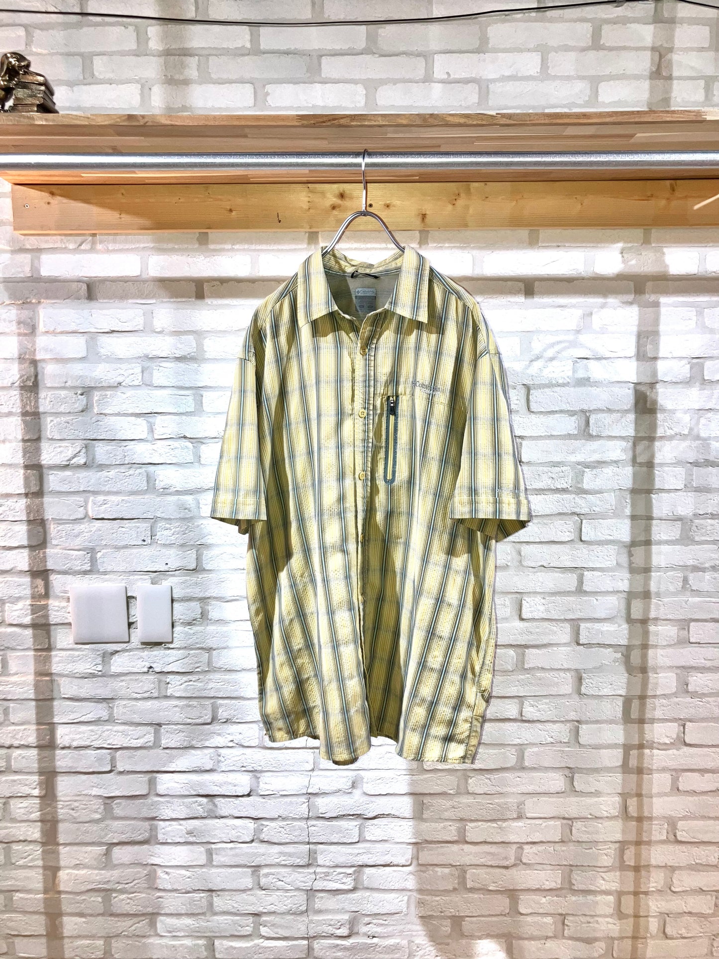 "Columbia" 00s Design Check Shirt