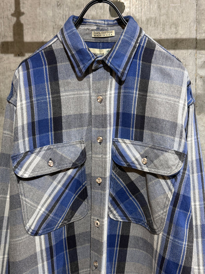 80's Vintage Heavyweight Flannel Plaid Shirt