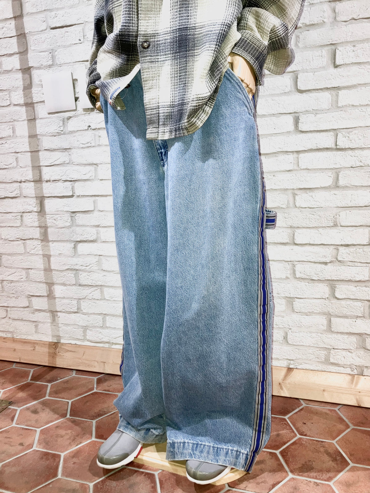 "UTILITY" Old Design Wide Denim Pants