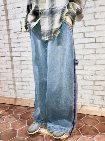 "UTILITY" Old Design Wide Denim Pants