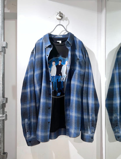 Comfort Weight Ombre Check L/S Shirt Oversized fit