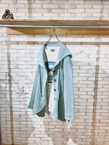 10s Oversized Design Themal Hoodie JKT