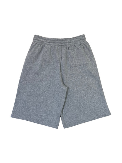 DOUBLE LOGO SWEAT HALF PANTS (GRAY)