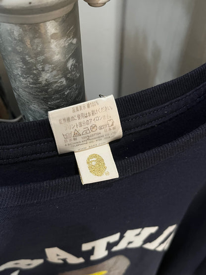Old A BATHING APE college print Tee