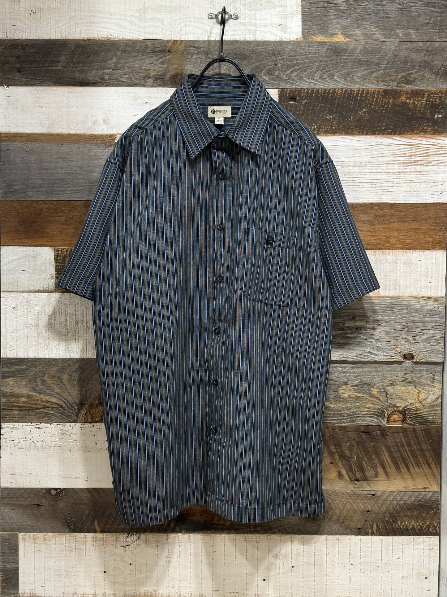 Haggar S/S Plaid Shirt