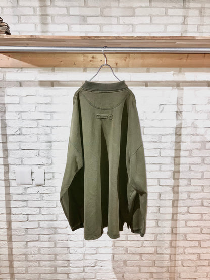 Old Oversized Design Sweat Polo Shirt
