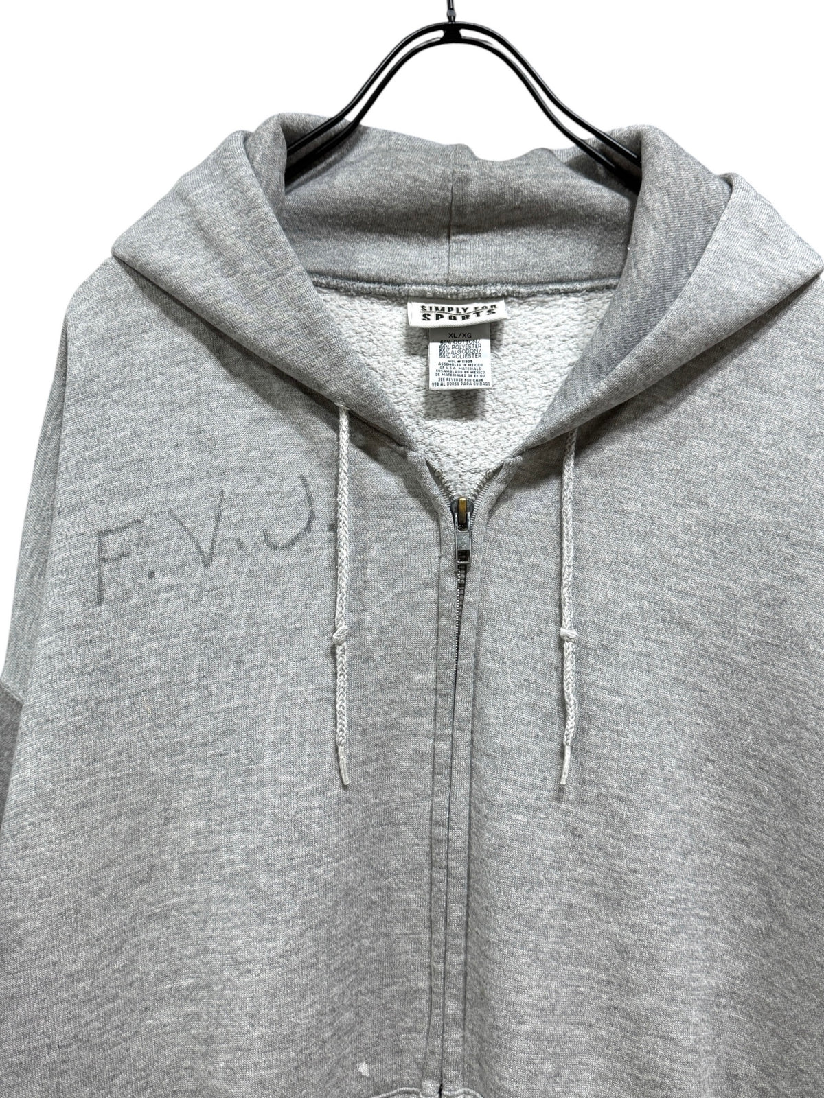 00s Custom Handwritten Zip-up Hoodie