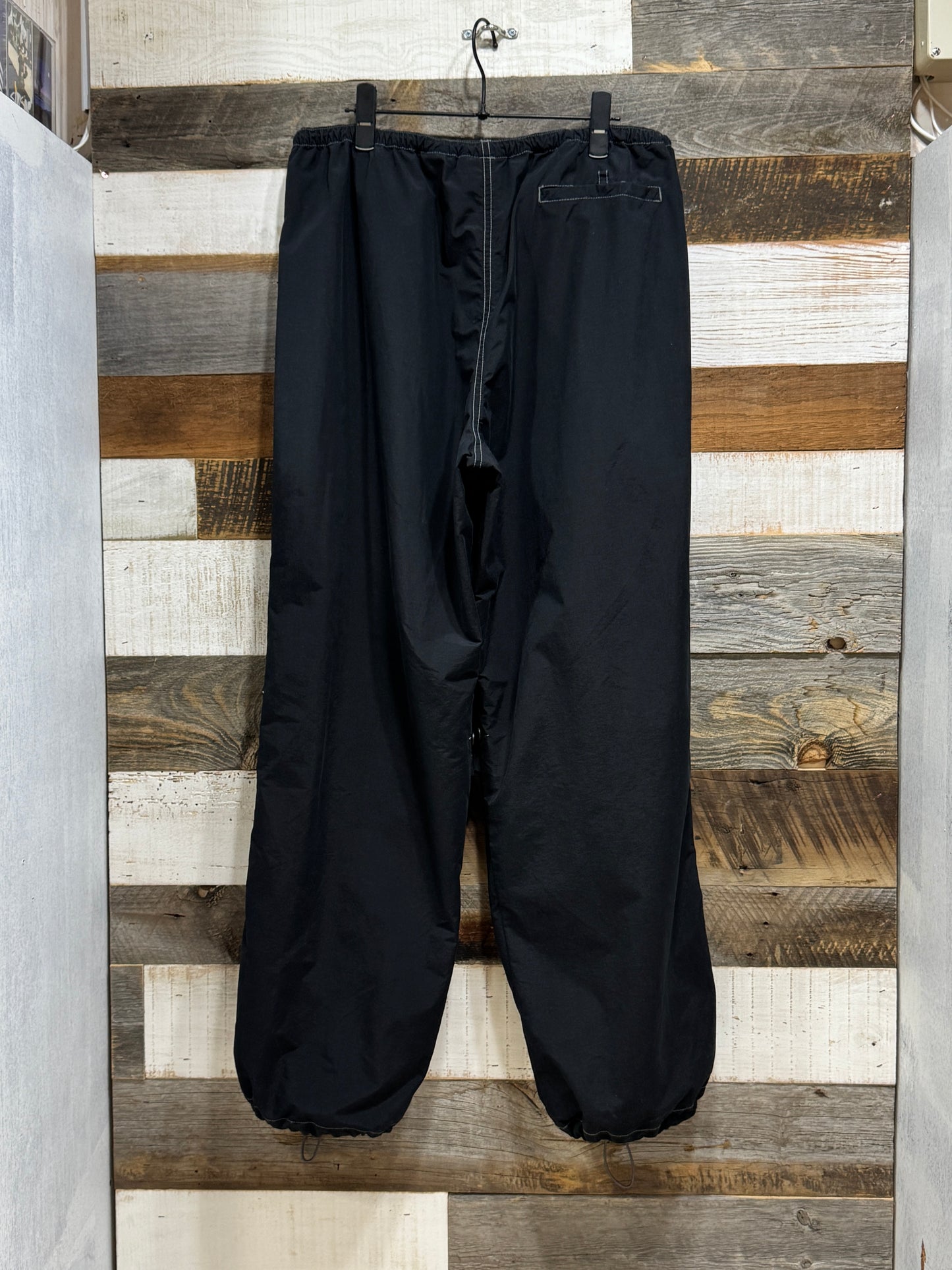 Black Nylon Cynch Pants