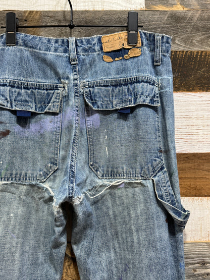 Rare Jordache Vintage Painted Flare Denim  Pants