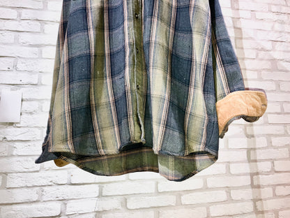 "ST JOHN'S BAY" Old Heavy Flannel Check Shirt