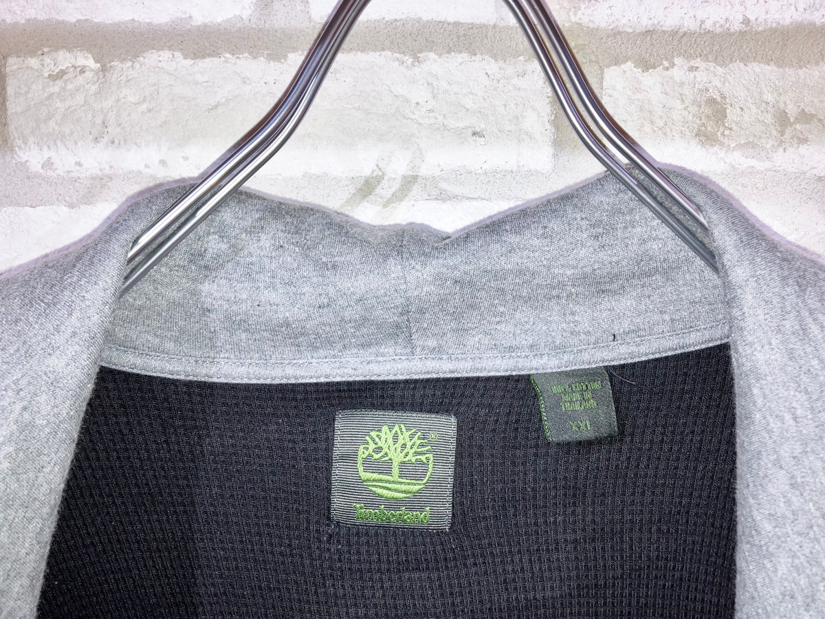 "Timberland" Old Oversized Themal Zip Hoodie