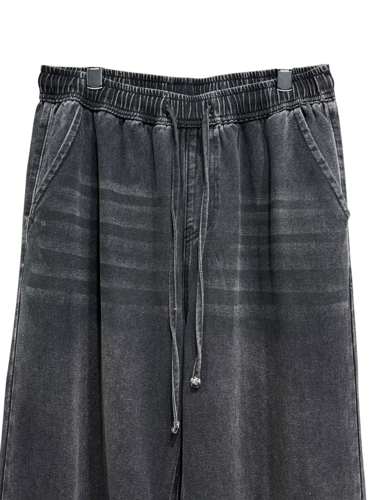 Euro Black Rayon Denim EZ Pants