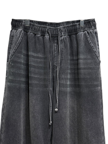 Euro Black Rayon Denim EZ Pants