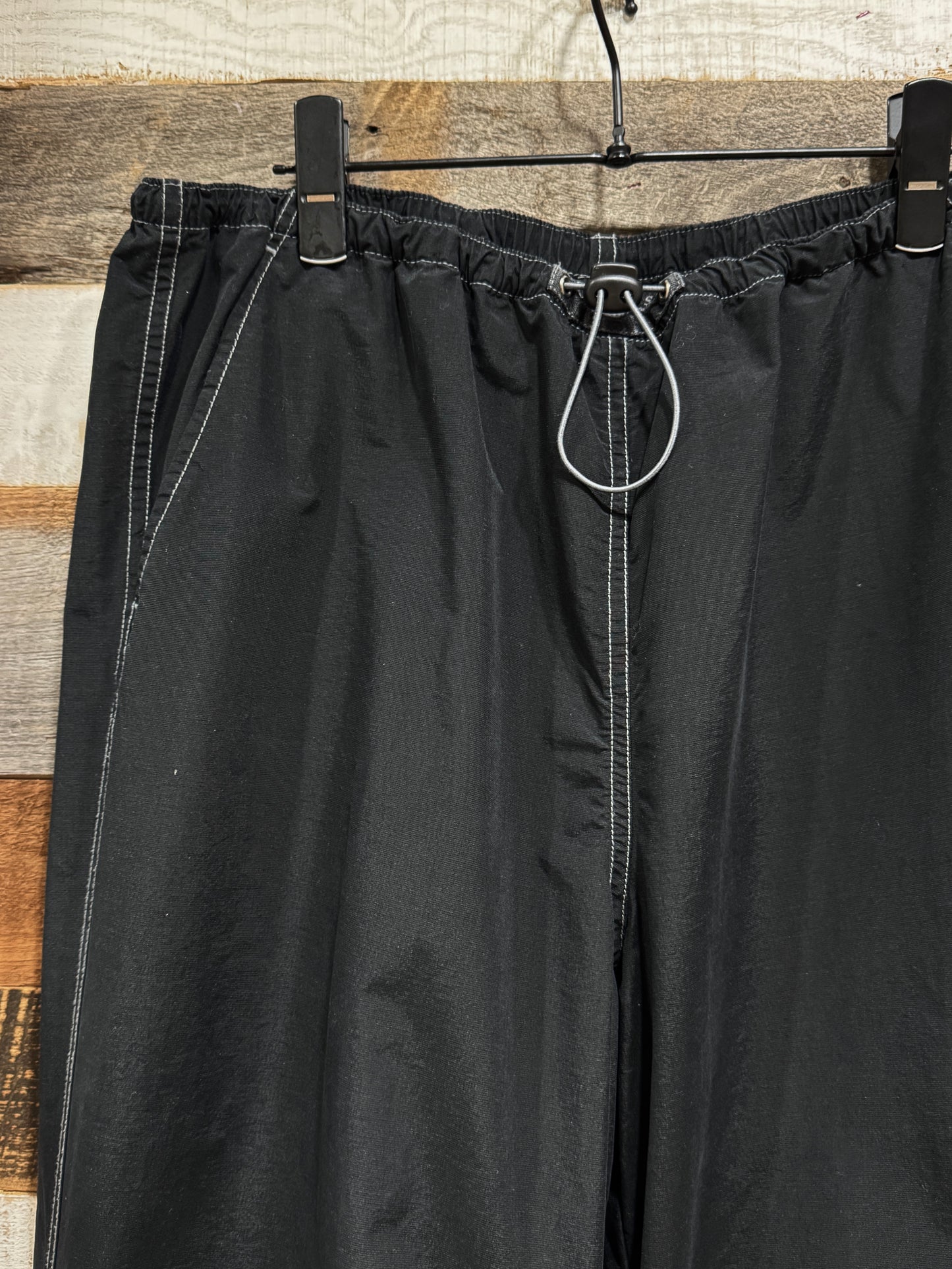 Black Nylon Cynch Pants