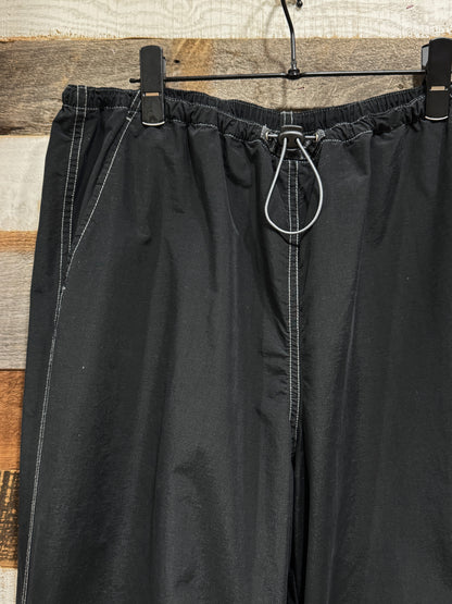 Black Nylon Cynch Pants