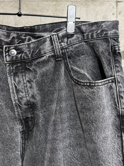 10's Black Wide Denim Pants
