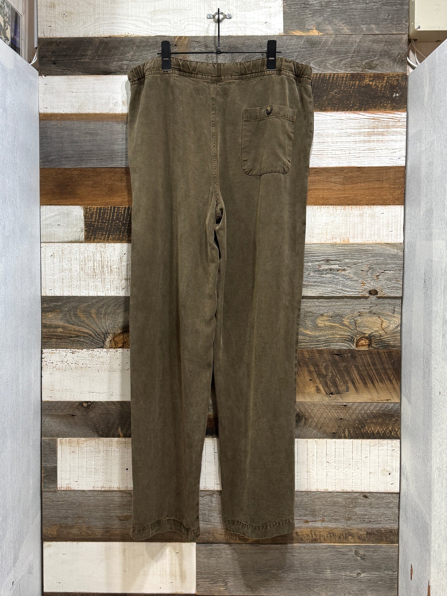 00s Faded Olive Tencel Wide EZ Pants