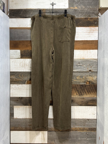 00s Faded Olive Tencel Wide EZ Pants