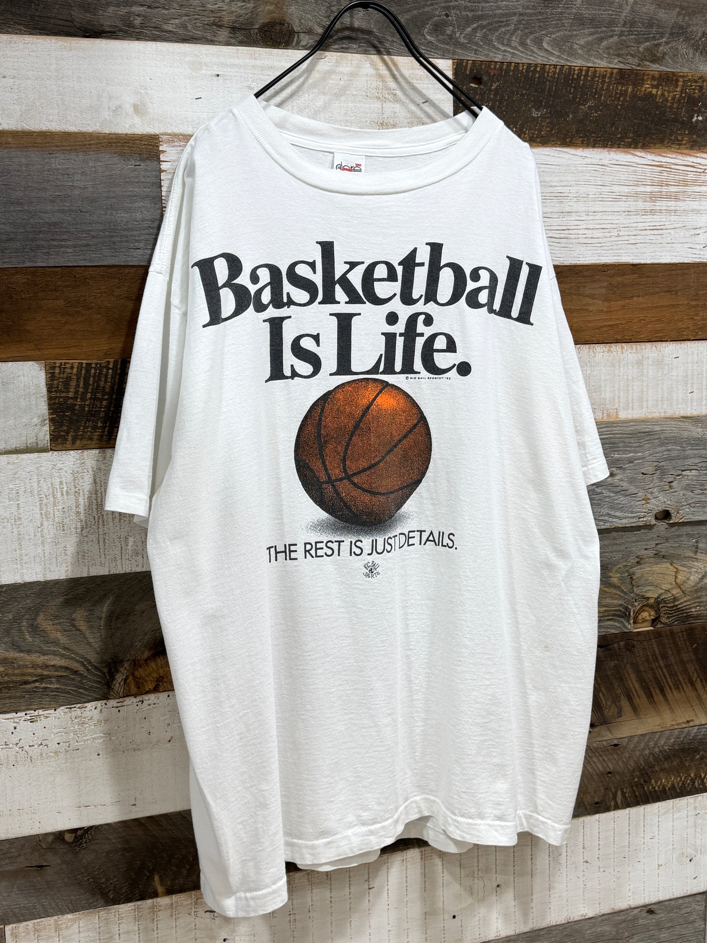 90s Big Ball Sports Basketball Is Life. Tee