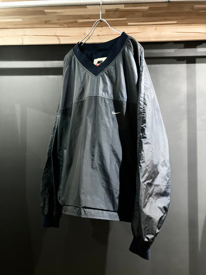 "NIKE" Old Rubber Coating Pollover Tops