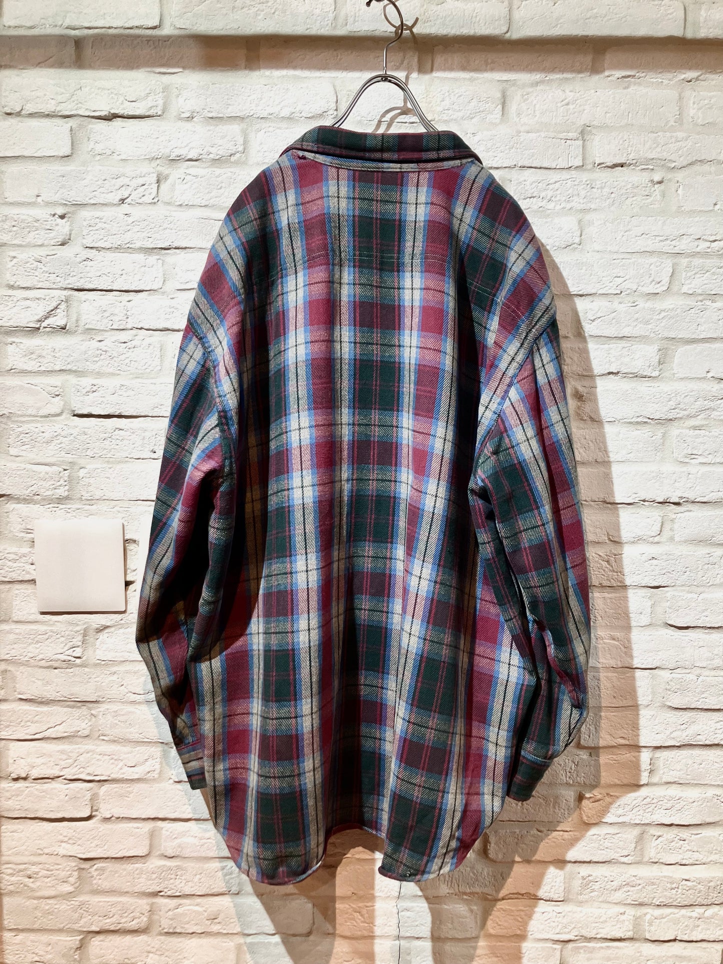 "ST JOHN'S BAY" Old Heavy Flannel Check Shirt