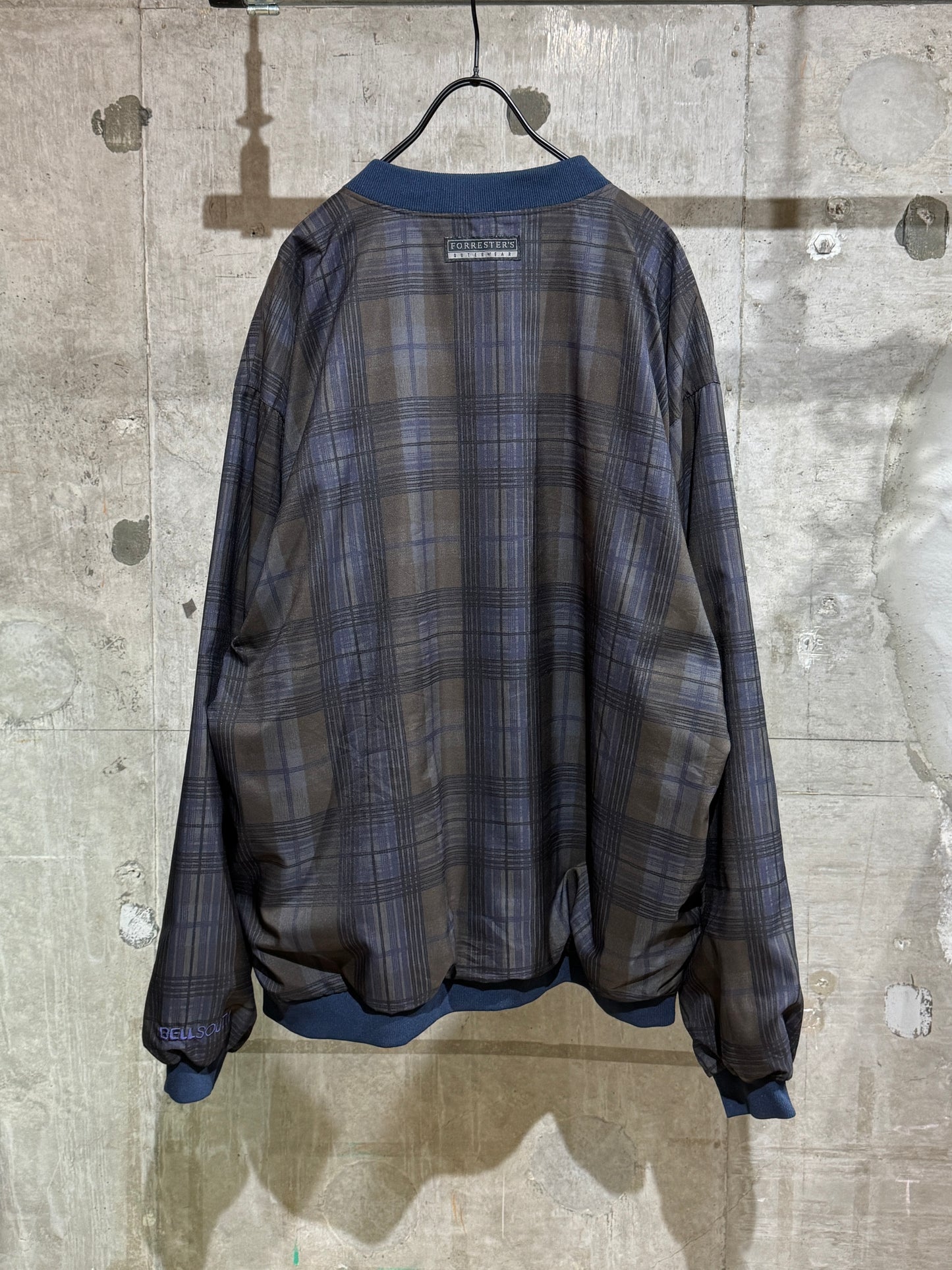 90's Plaid Pullover Jacket