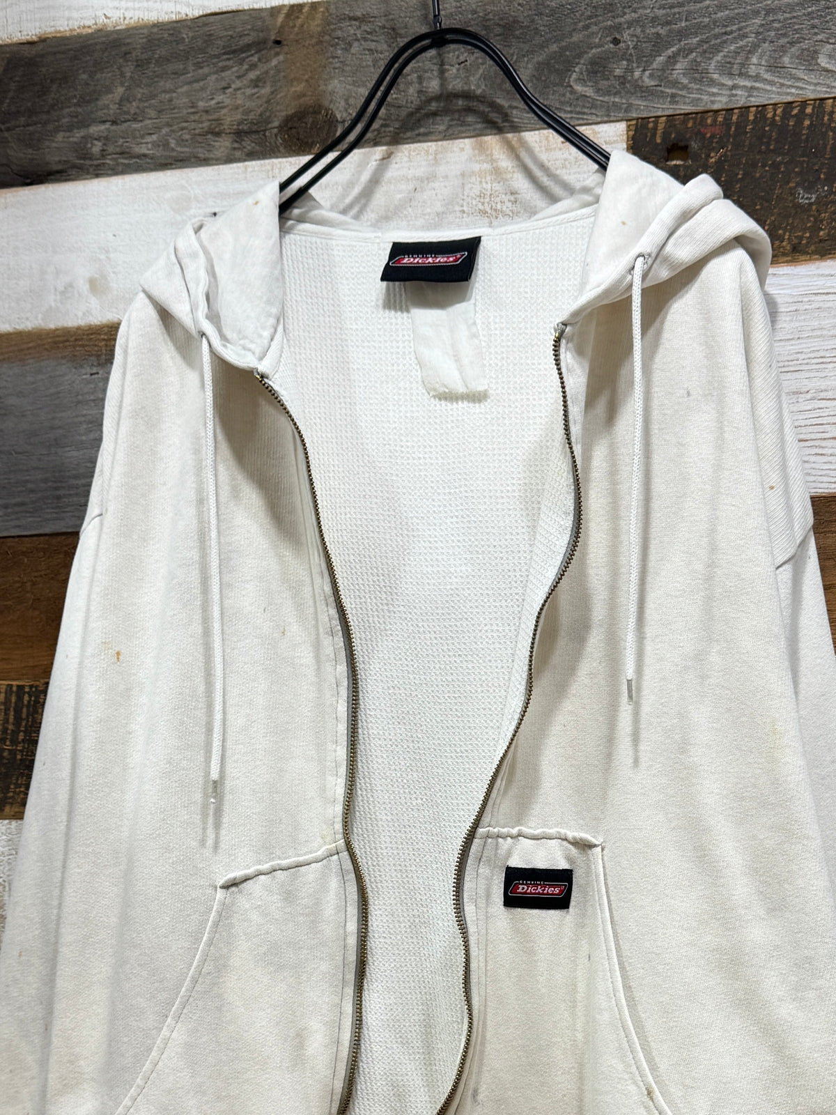 Dickies Dirty White Thermal Lined Zip-up Hoodie