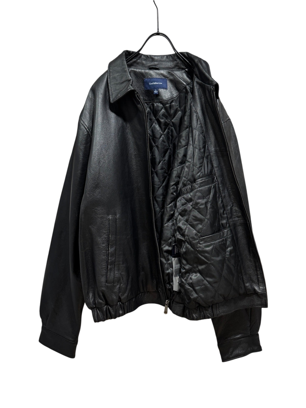 Old Croft & Barrow Leather  Zip Up Jacket