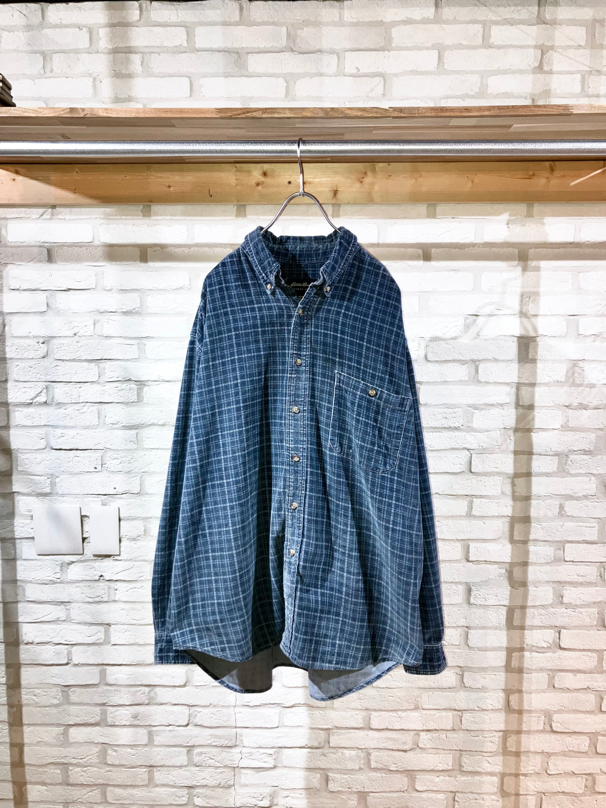 "Eddie Bauer" Old Couduroy Check Shirt